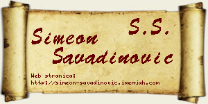 Simeon Savadinović vizit kartica